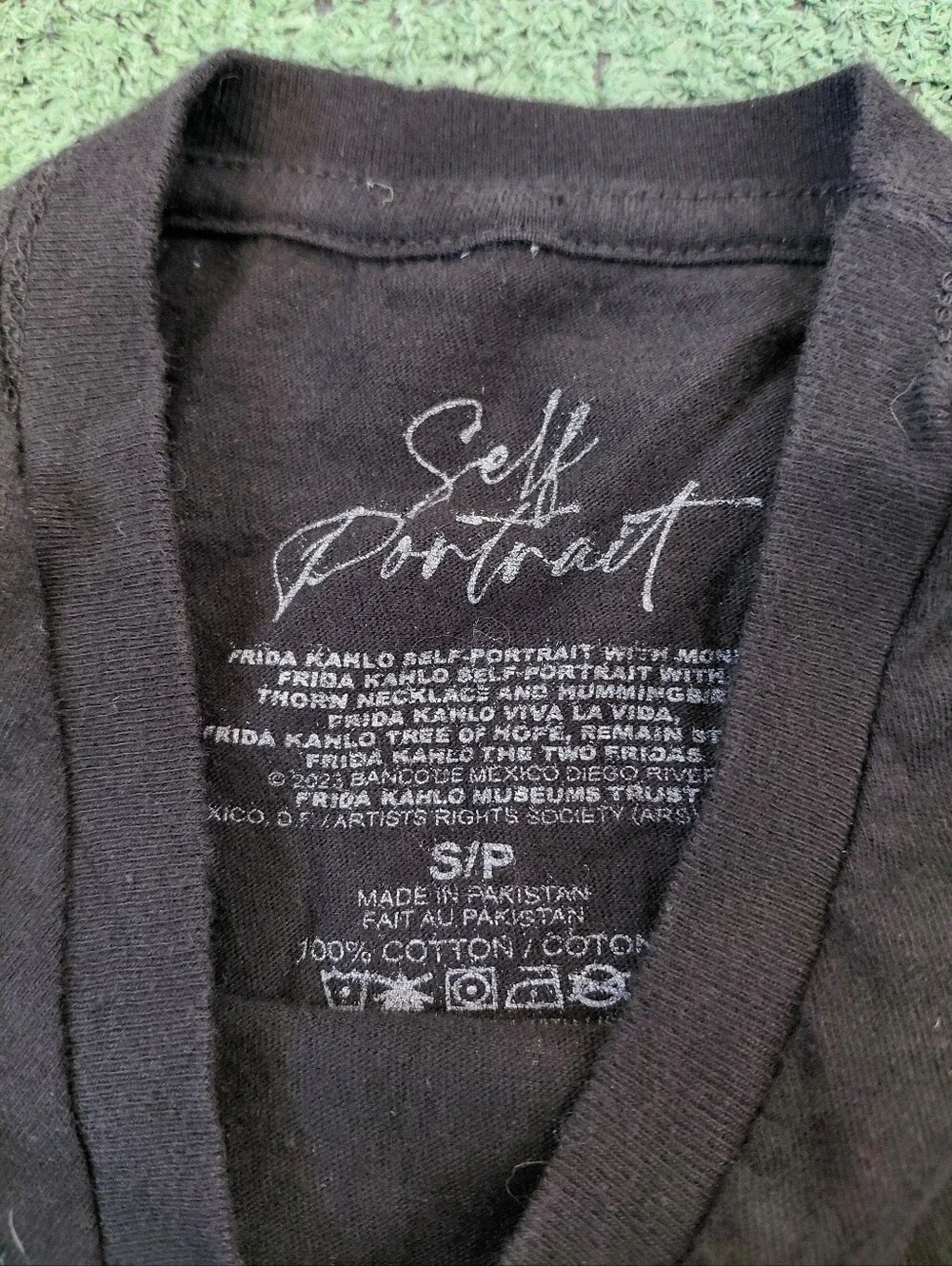 Self Portrait Frida Kahlo Mexican Artist Collage Art Black Unisex T Shirt Sz Sma